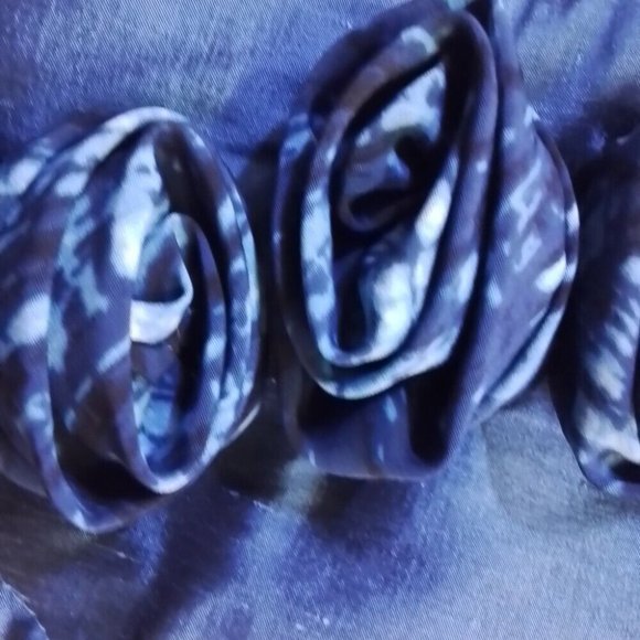 Blues Roses One Of A Kind Silk Washable Hat Large Rim That Stays Up K - Picture 7 of 16